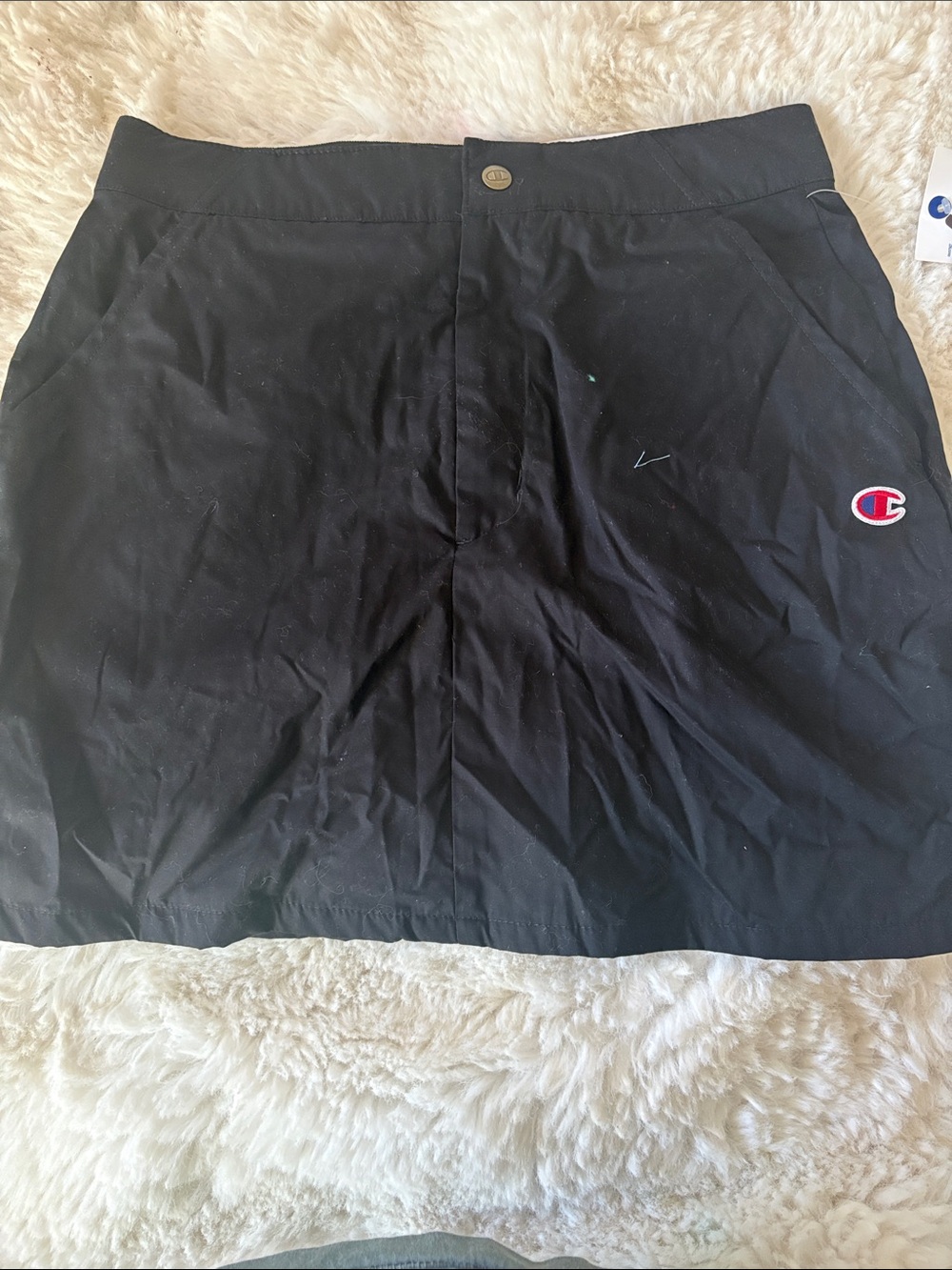 Champion Black Sport Skirt with Embroidered Logo